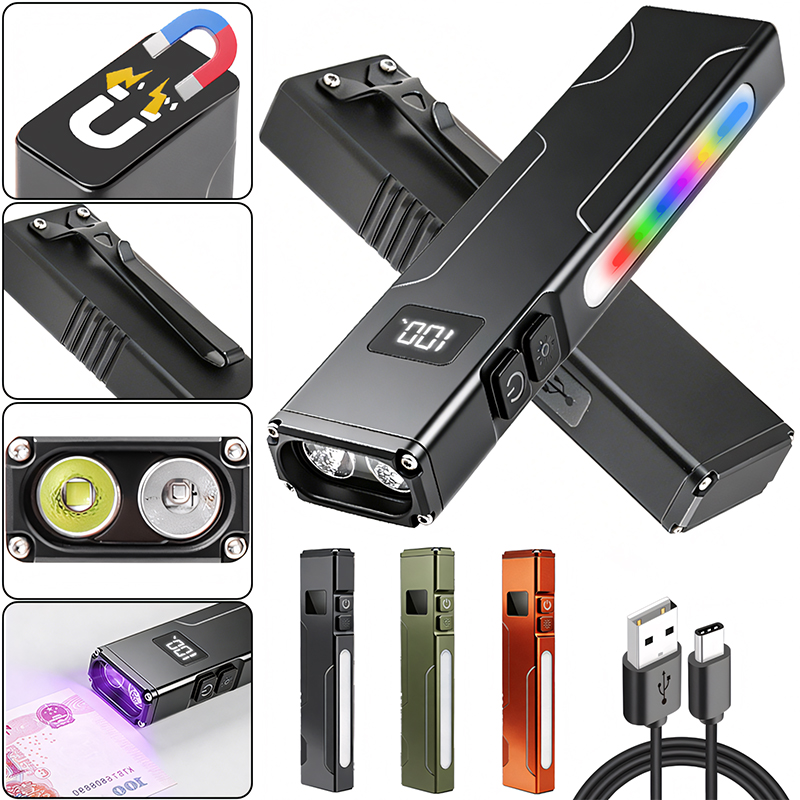 Edc Daily Carry - Multifunctional EDC Work Light Magnetic UV