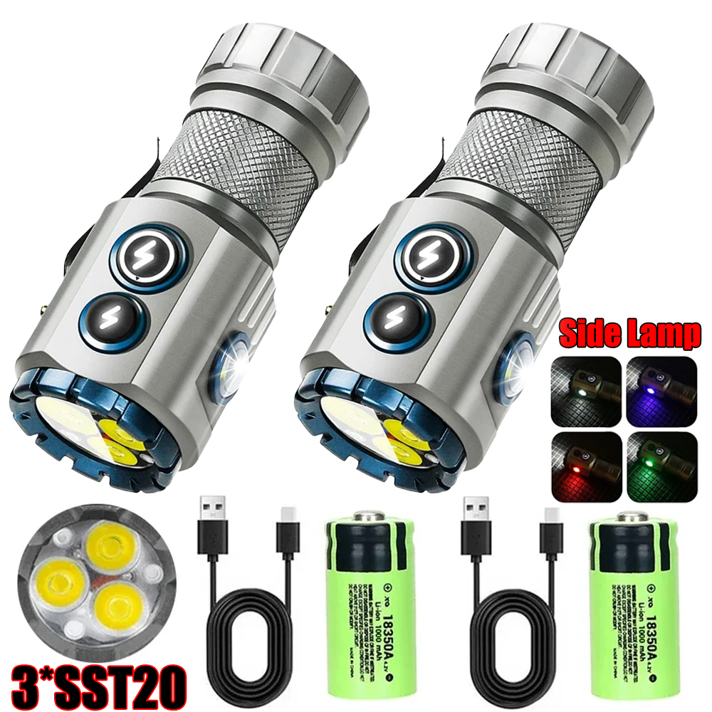 Edc Daily Carry - Powerful 2000LM EDC Flashlight Type-c Rechargeable
