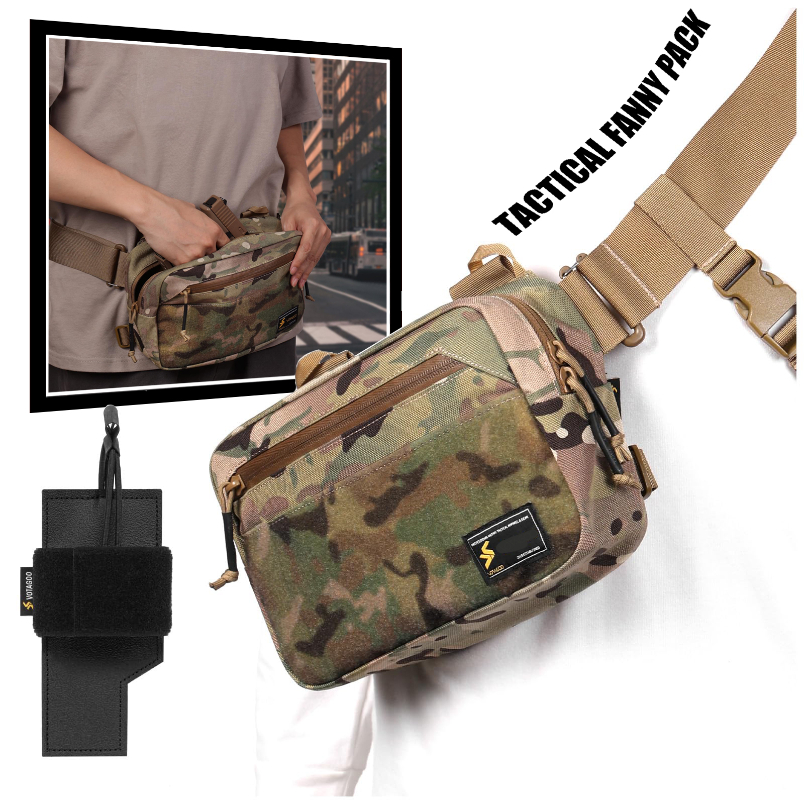 Edc Concealed Carry Fanny Pack - Tactical Fanny Pack, Concealed Carry CCW