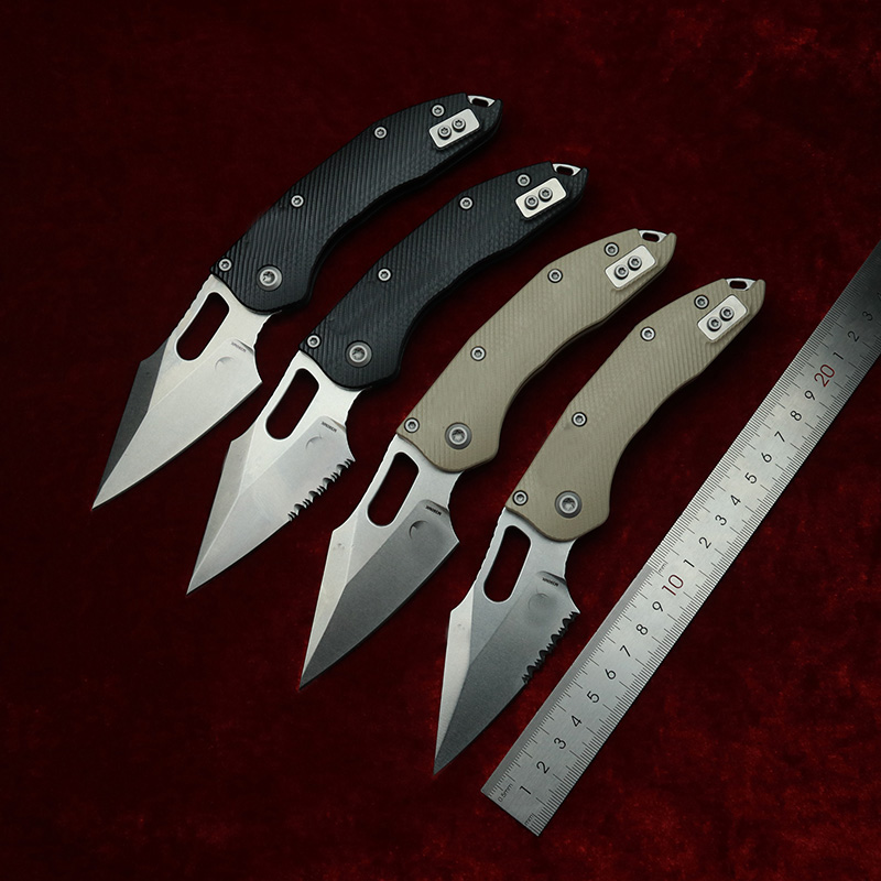 Edc Concealed Carry Knife - LEMIFSHE Manual Stitch Textured G10 Handle