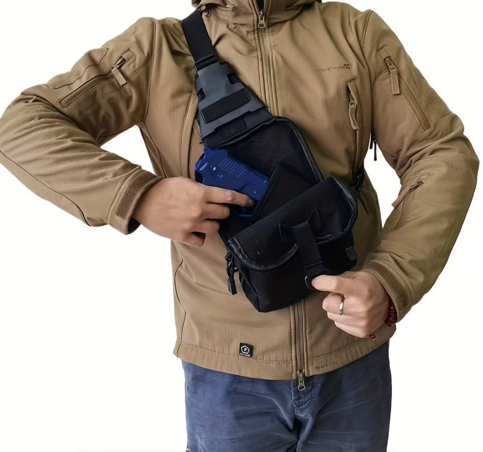 Tactical Sling Bag Concealed C - Edc Concealed Carry Fanny Pack บทวิจารณ์และราคา