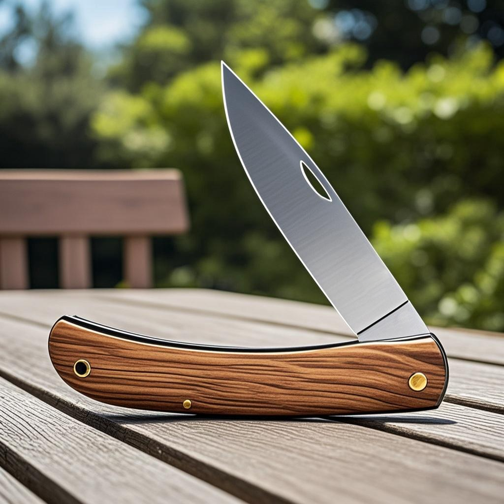 Rosewood Handle Pocket Knife S - Edc Daily Carry บทวิจารณ์และราคา