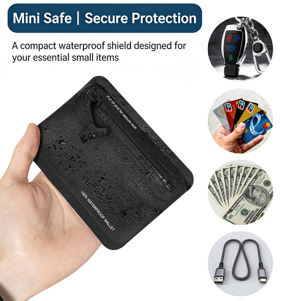 100% Waterproof Zipper Coin Pu - Leather Edc. Carry Pouch บทวิจารณ์และราคา