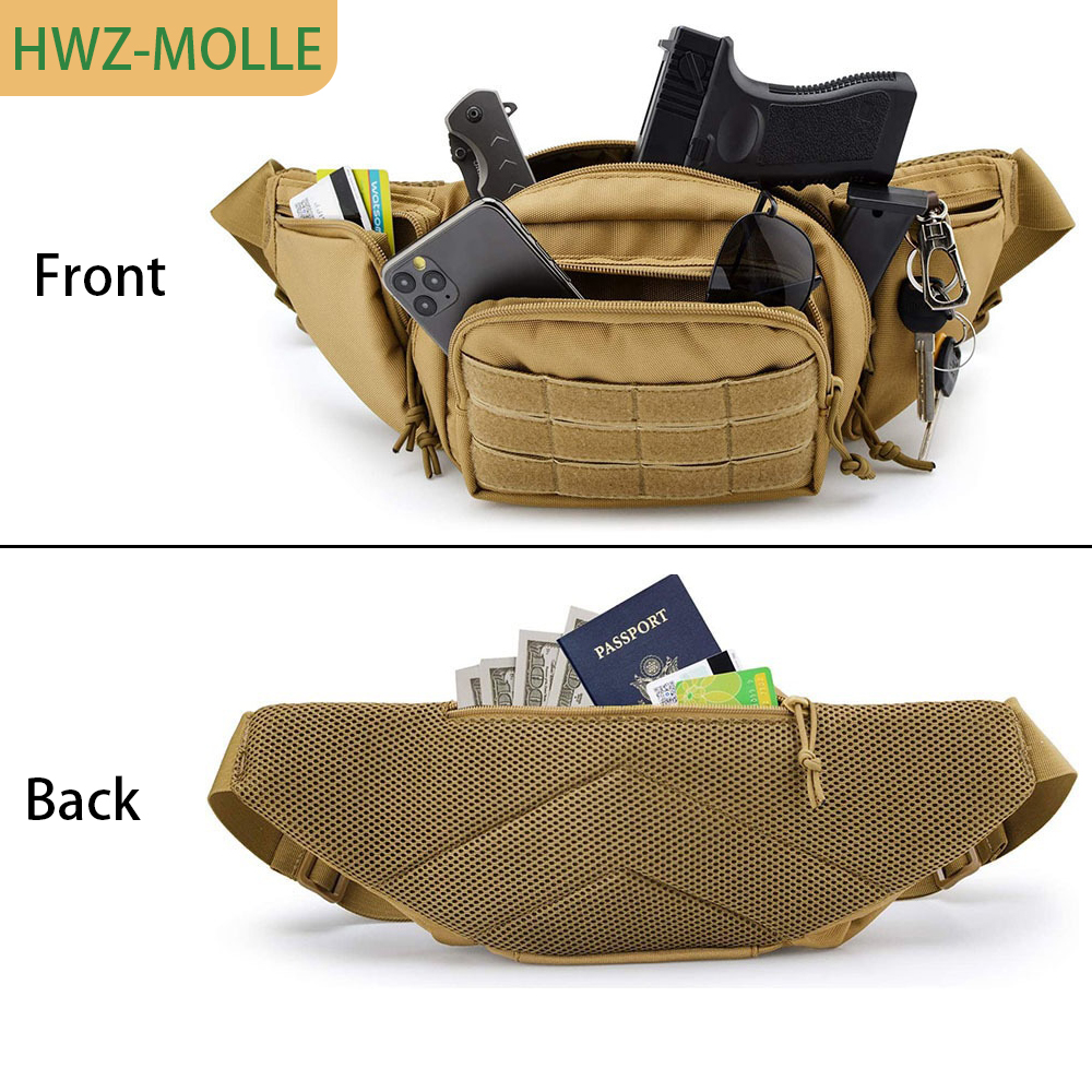 Tactical Molle Fanny Pack Wais - Edc Concealed Carry Fanny Pack บทวิจารณ์และราคา
