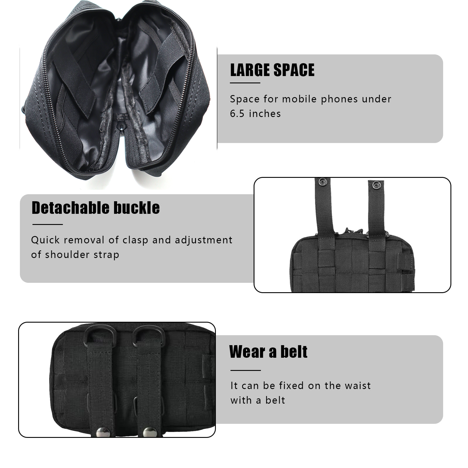 Tactical Molle Horizontal Admi - Edc Carry Items บทวิจารณ์และราคา