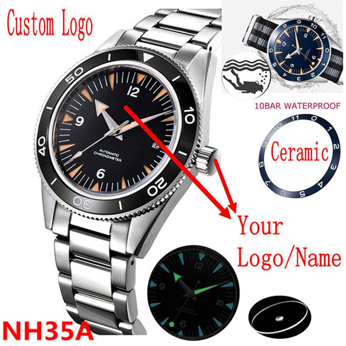 Custom Logo NH35 Movement Watc - Watch Winder Compact บทวิจารณ์และราคา