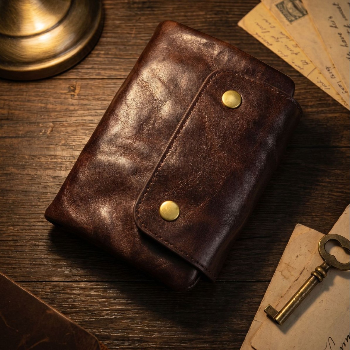 Vintage Full-Grain Leather Sna - Edc Carry Card บทวิจารณ์และราคา