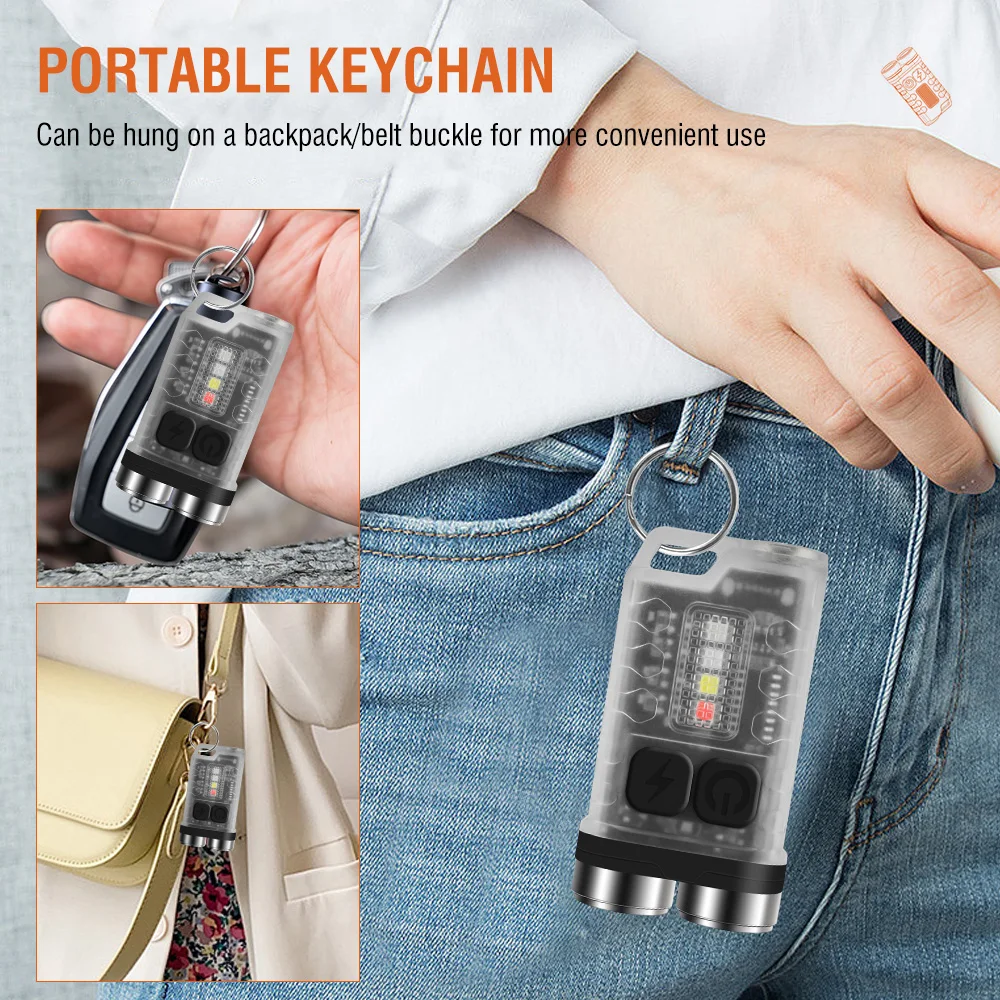 BORUiT V3 LED Keychain Portabl - Keychain Flashlight บทวิจารณ์และราคา