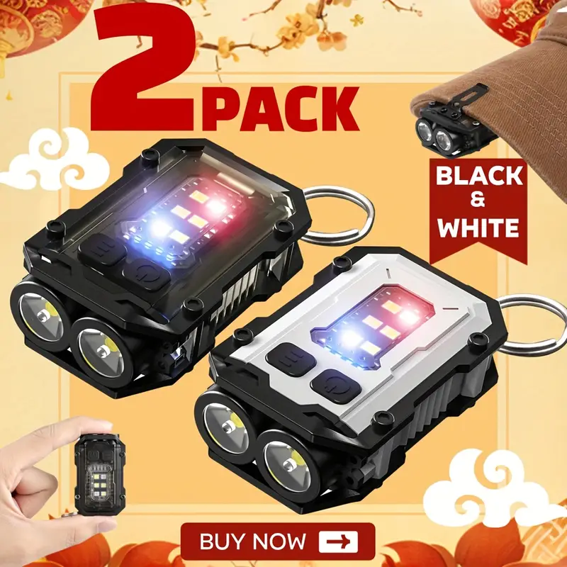 Clip-On Flashlight Rechargeabl - Keychain Flashlight บทวิจารณ์และราคา