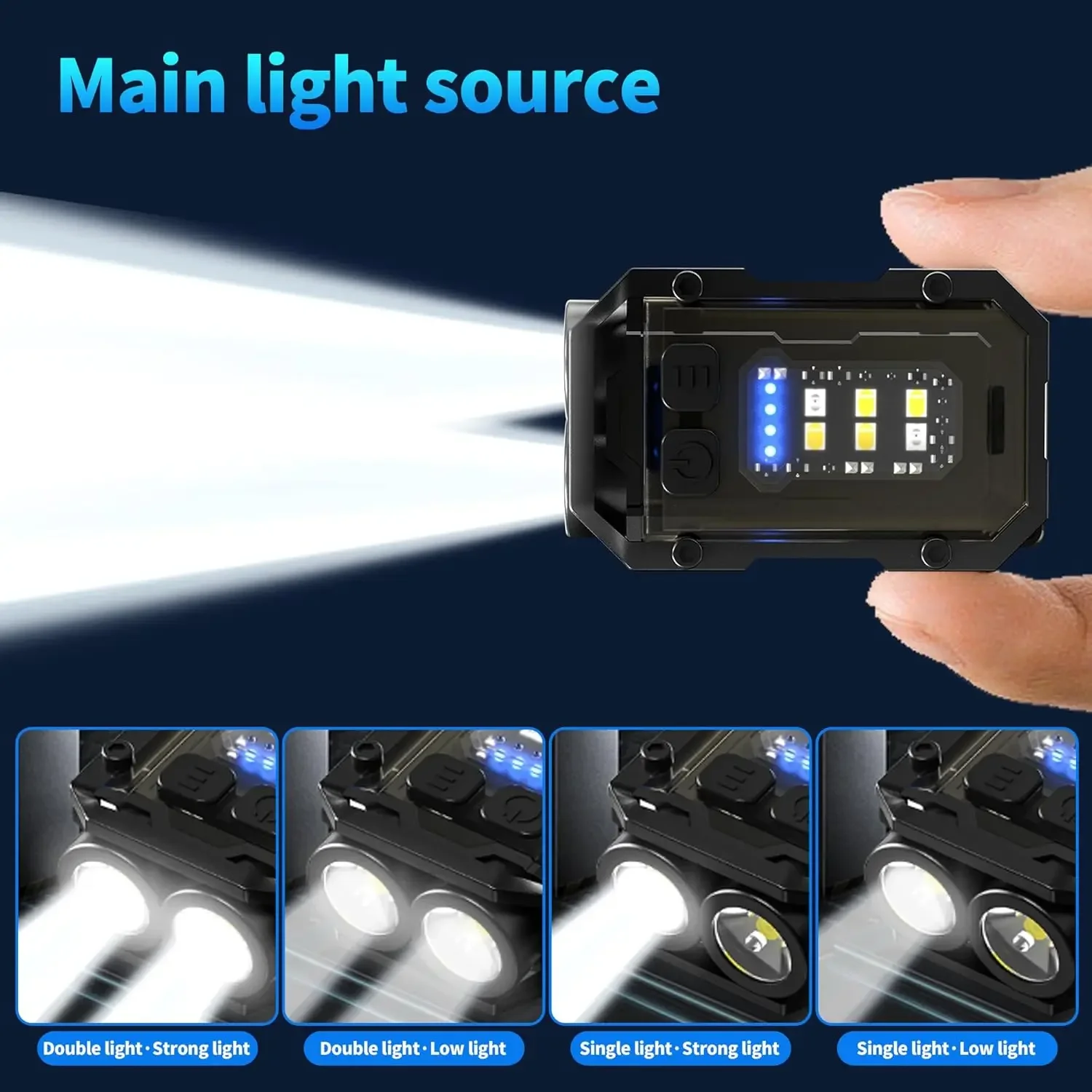 Clip-On Flashlight Rechargeabl - Keychain Flashlight บทวิจารณ์และราคา