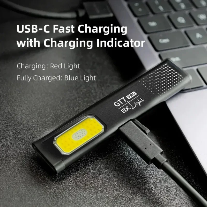 Mini LED Flashlight USB C Rech - Keychain Flashlight บทวิจารณ์และราคา