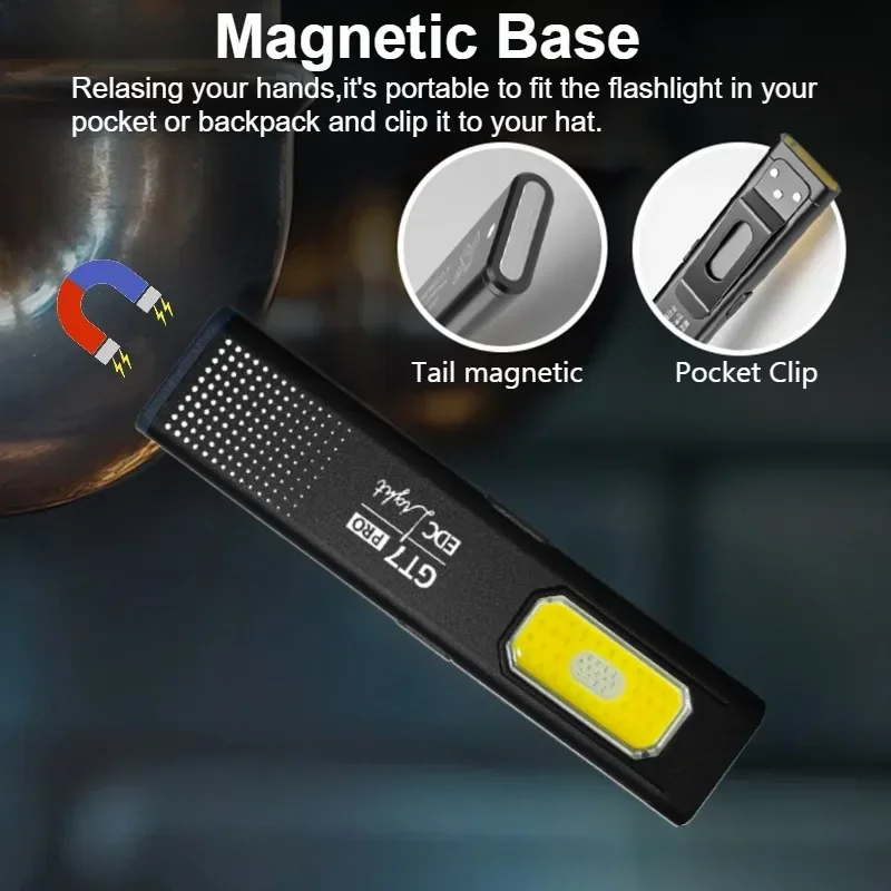 Mini LED Flashlight USB C Rech - Keychain Flashlight บทวิจารณ์และราคา