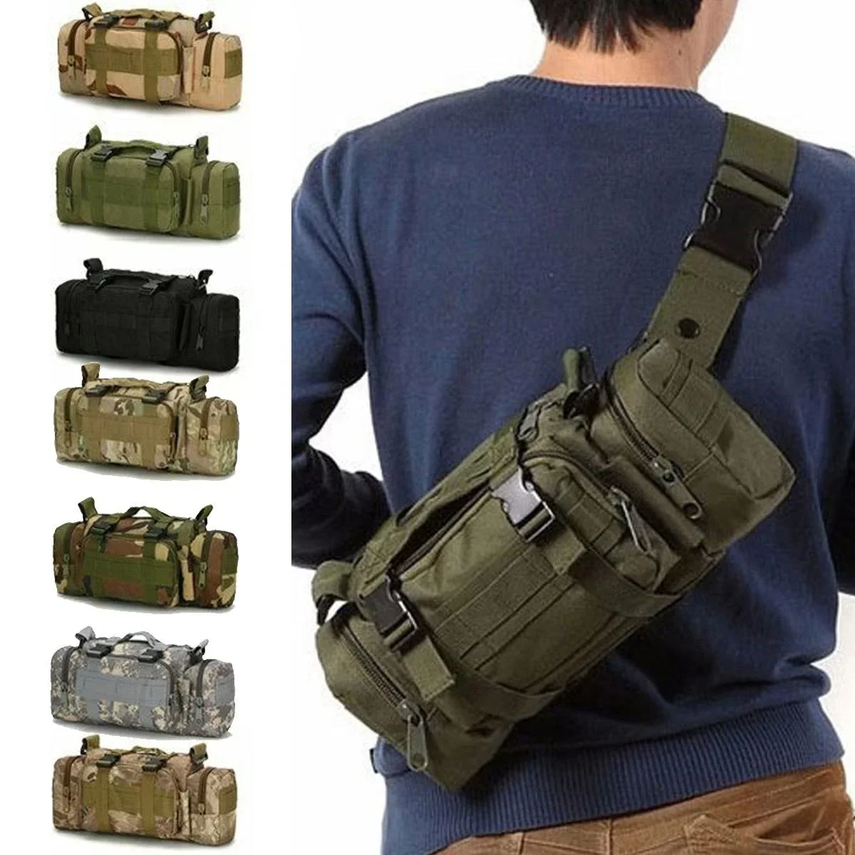 Duffel Waist Bag Molle Waterpr - Edc Carry Bag For Men บทวิจารณ์และราคา