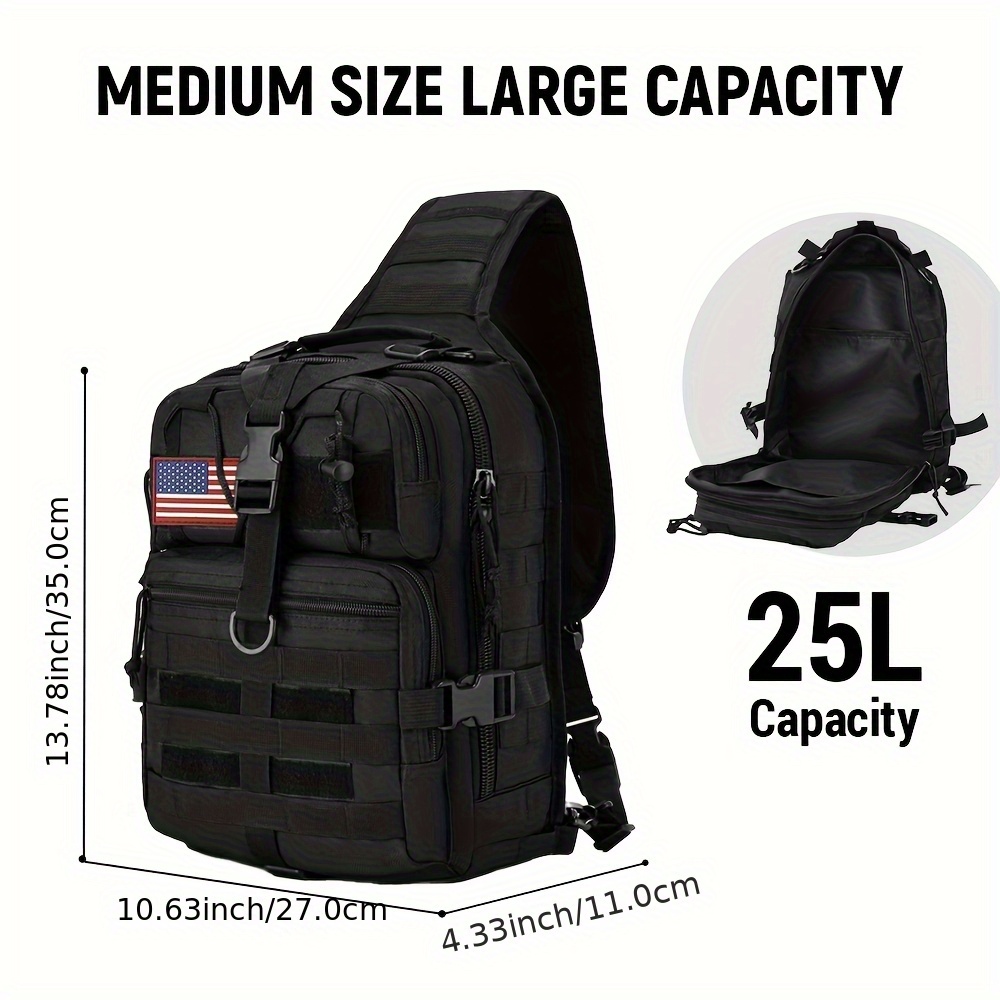 1pc 6.6gal Tactical Sling Back - Edc Carry Bag For Men บทวิจารณ์และราคา