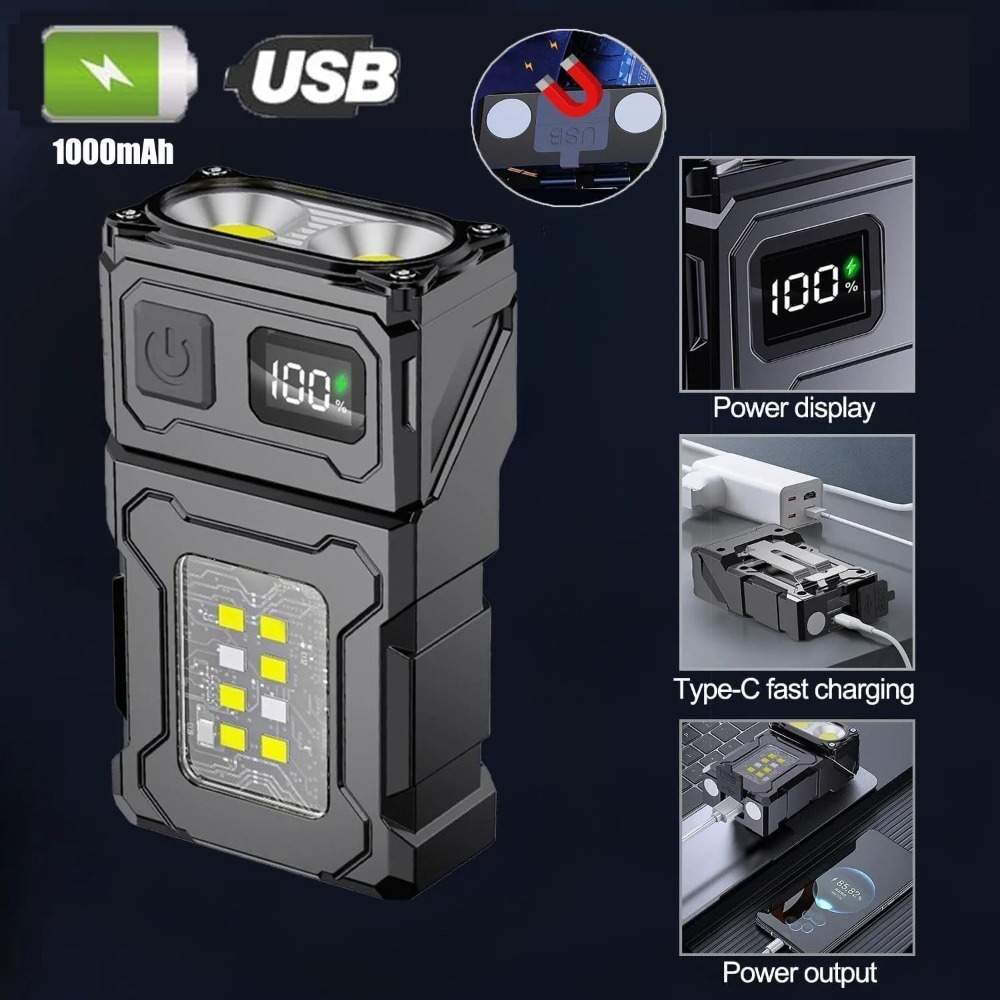 180° Rotatable LED Flashlight  - Keychain Flashlight บทวิจารณ์และราคา