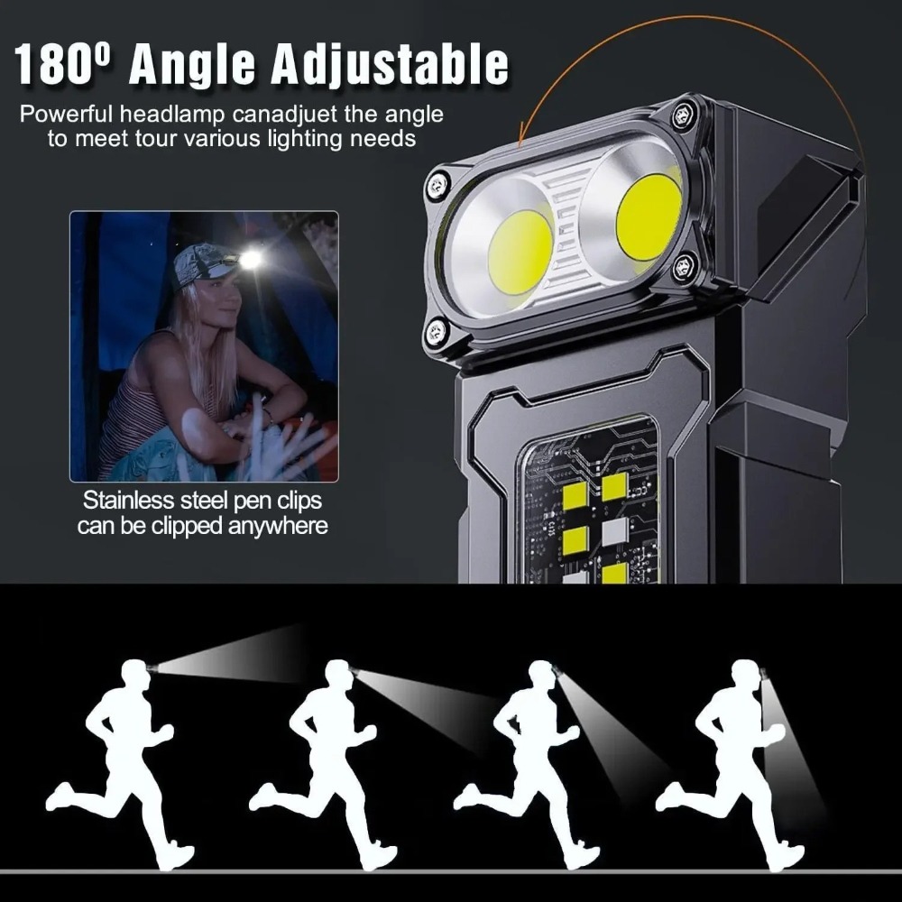 180° Rotatable LED Flashlight  - Keychain Flashlight บทวิจารณ์และราคา