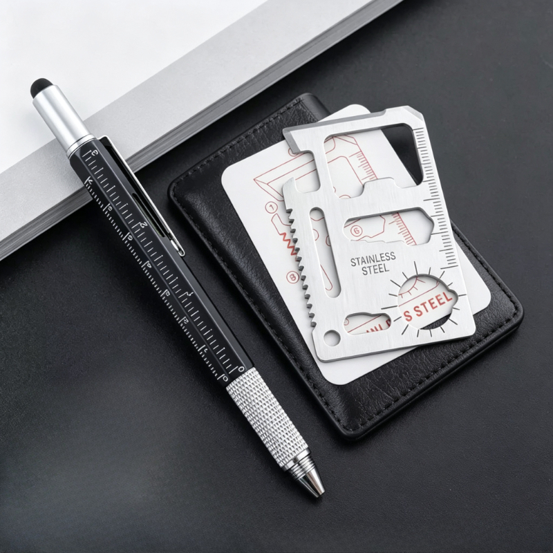 Men Gifts 6-in-1 Multitool Pen - Edc Carry Card บทวิจารณ์และราคา