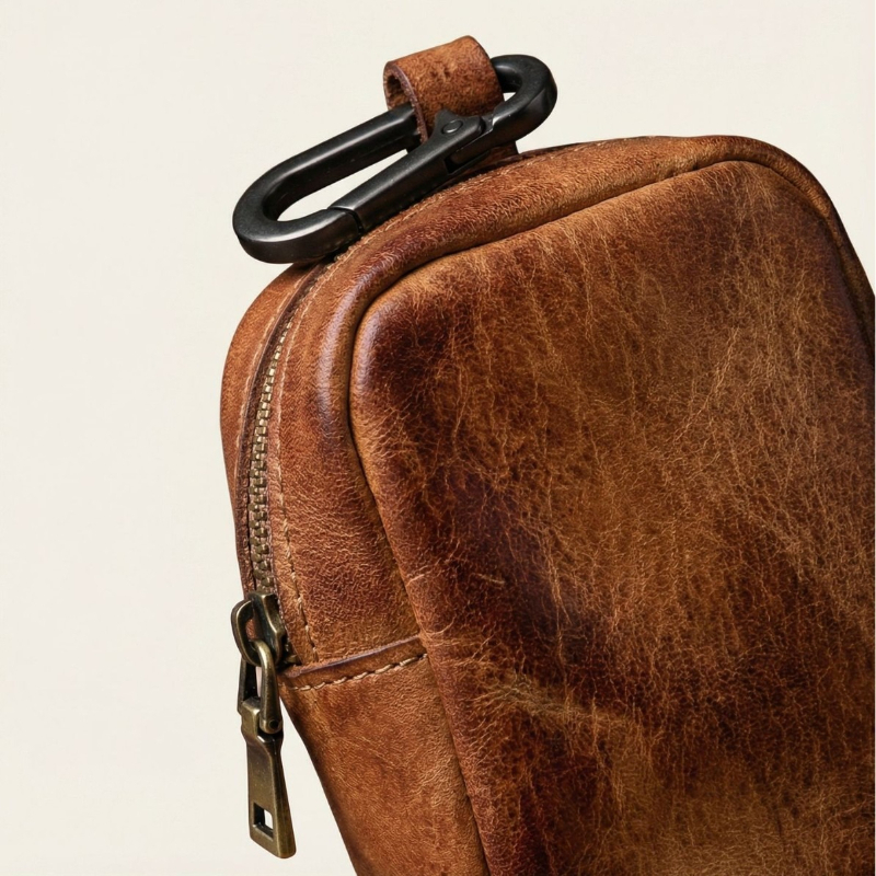 Rugged Vintage Leather Mini Cl - Edc Carry Coins บทวิจารณ์และราคา
