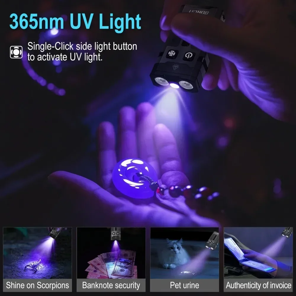 BORUiT EV20 1100LM EDC UV Keyc - Keychain Flashlight บทวิจารณ์และราคา