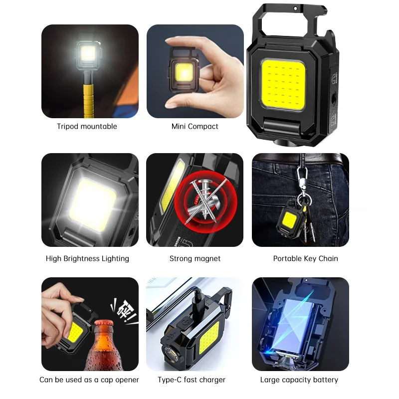 Mini Flashlight Keychain Light - Keychain Flashlight บทวิจารณ์และราคา