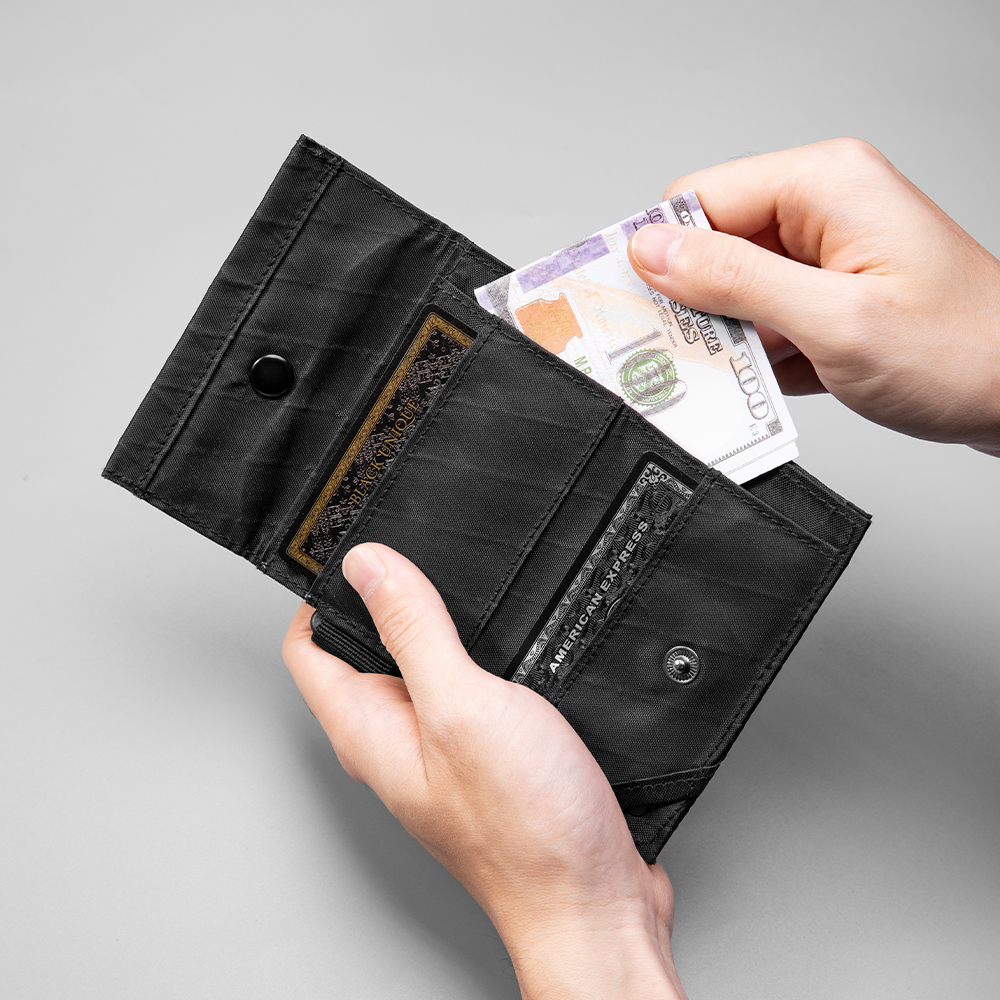 Trifold Wallet with Hook Keych - Edc Carry Card บทวิจารณ์และราคา