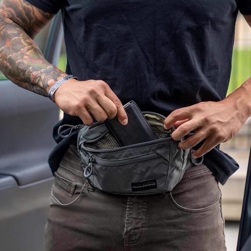 Mens Belt Bag with Adjustable  - Edc Concealed Carry Fanny Pack บทวิจารณ์และราคา