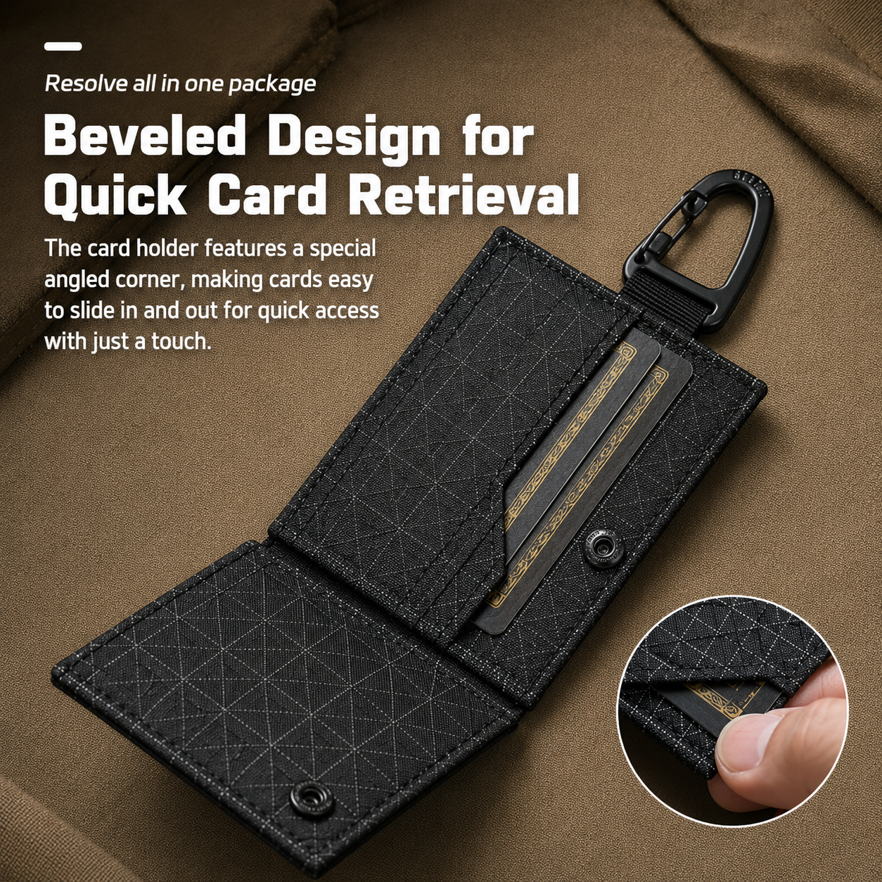 Lightweight Trifold Wallet wit - Edc Carry Card บทวิจารณ์และราคา