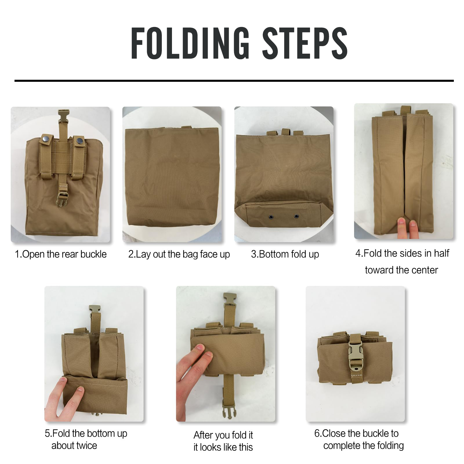 New Molle Folding Dump Drop Ma - Edc Carry Holster บทวิจารณ์และราคา