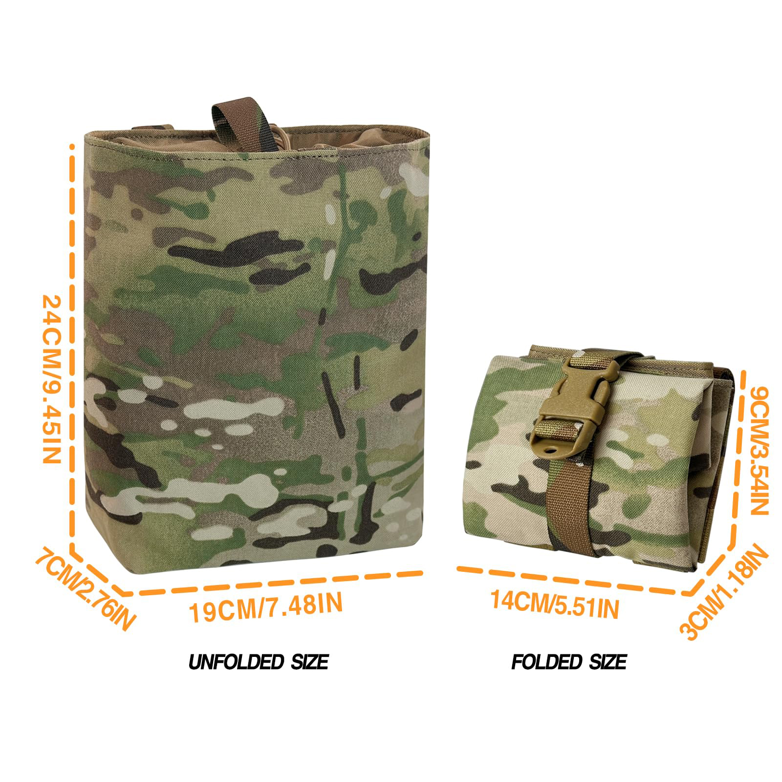New Molle Folding Dump Drop Ma - Edc Carry Holster บทวิจารณ์และราคา