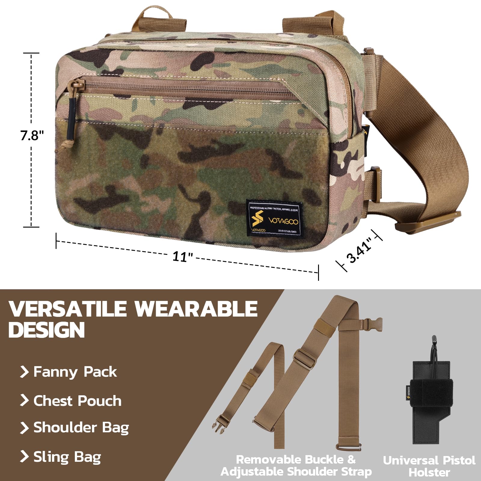 Tactical Fanny Pack, Concealed - Edc Concealed Carry Fanny Pack บทวิจารณ์และราคา