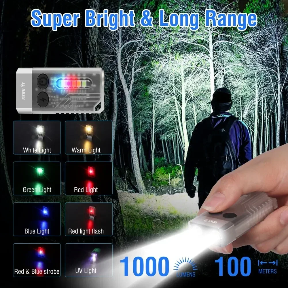 BORUiT V10 Keychain UV LED EDC - Keychain Flashlight บทวิจารณ์และราคา
