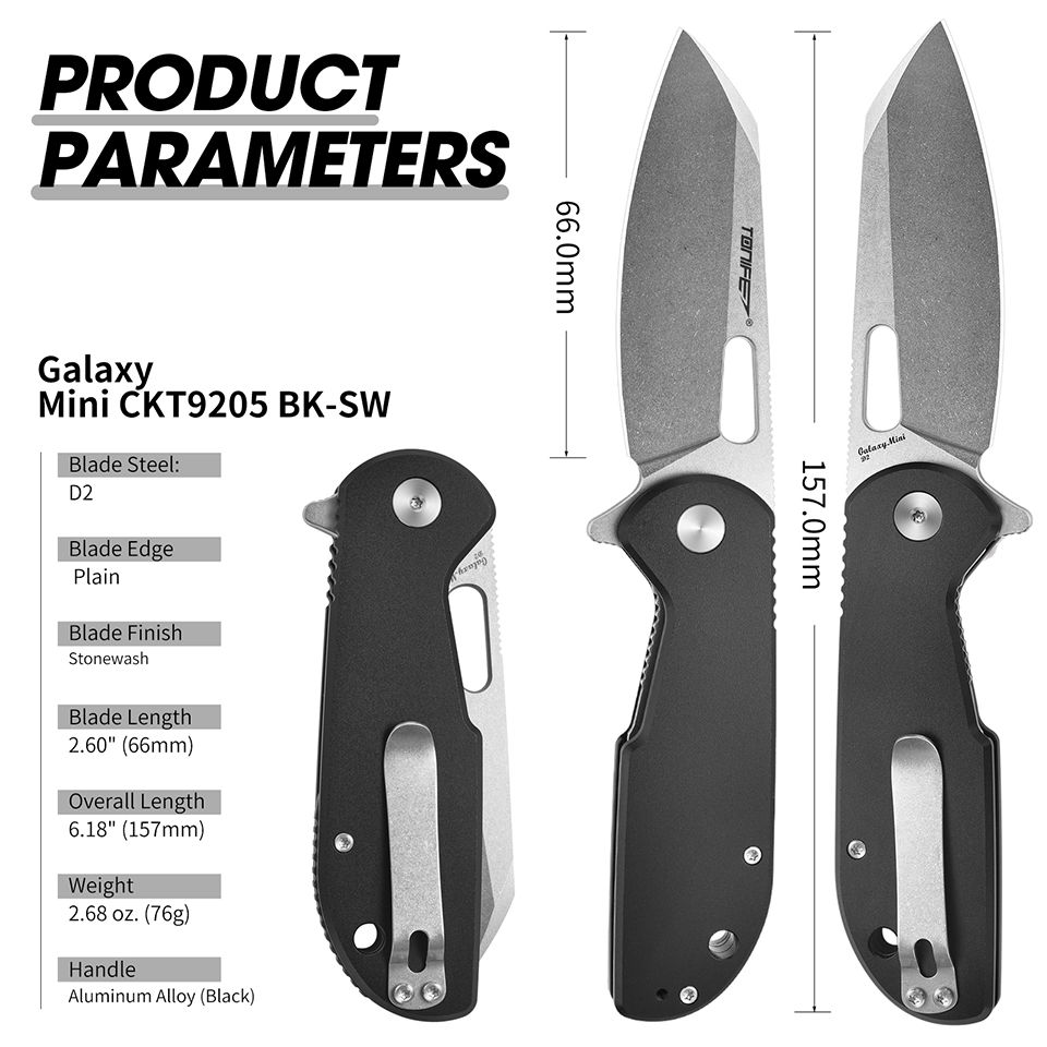TONIFE Galaxy Mini CKT9205 Fol - Edc Concealed Carry Knife บทวิจารณ์และราคา