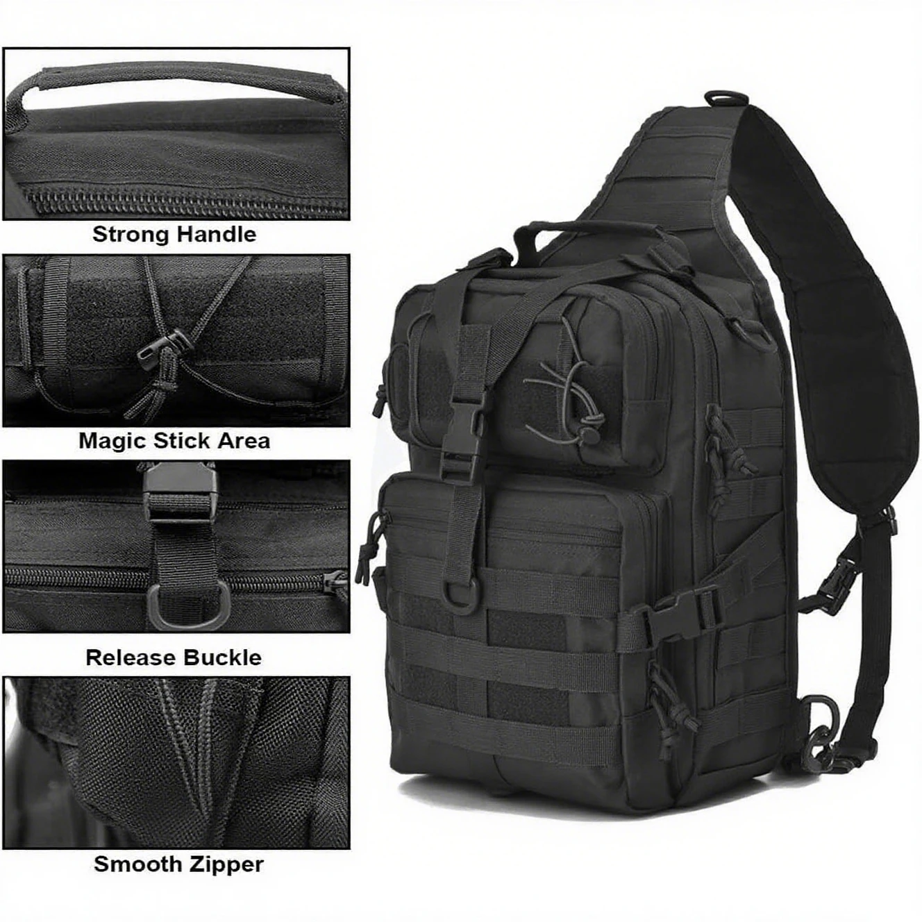 Tactical Sling Backpack Should - Edc Carry Bag For Pistol บทวิจารณ์และราคา