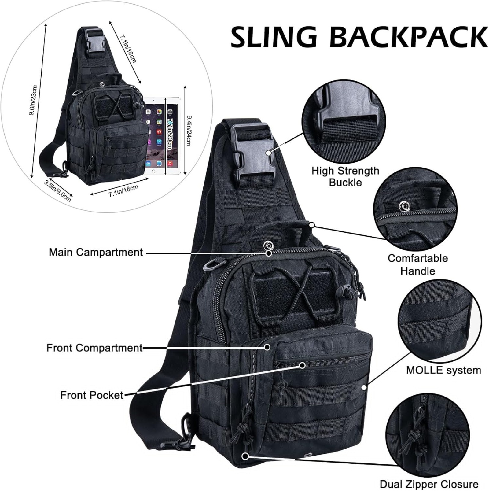 Military Tactical Chest Bag Wa - Edc Carry Bag For Men บทวิจารณ์และราคา