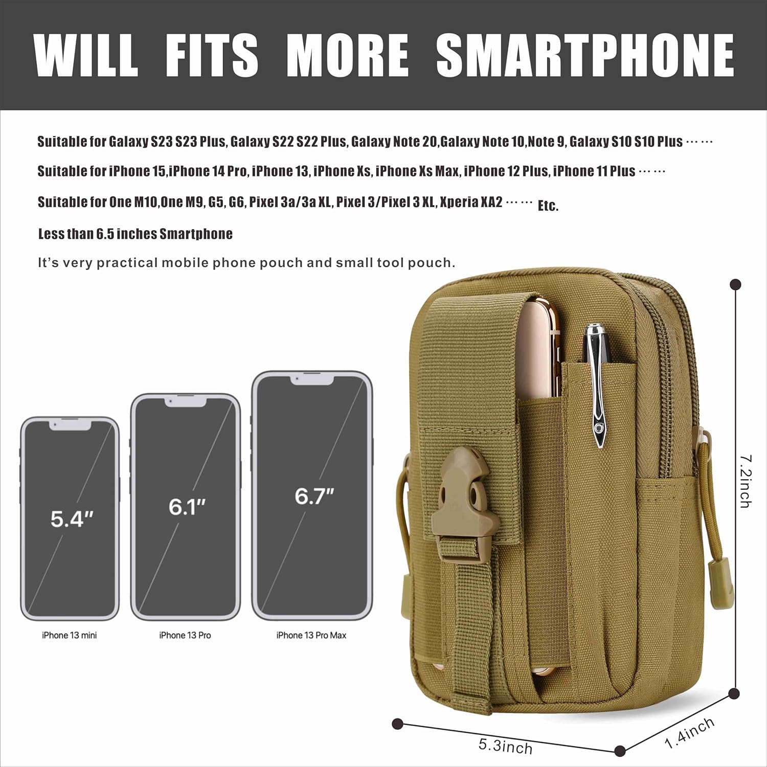 Tactical Waist Pouch EDC Molle - Edc Carry Bag For Men บทวิจารณ์และราคา