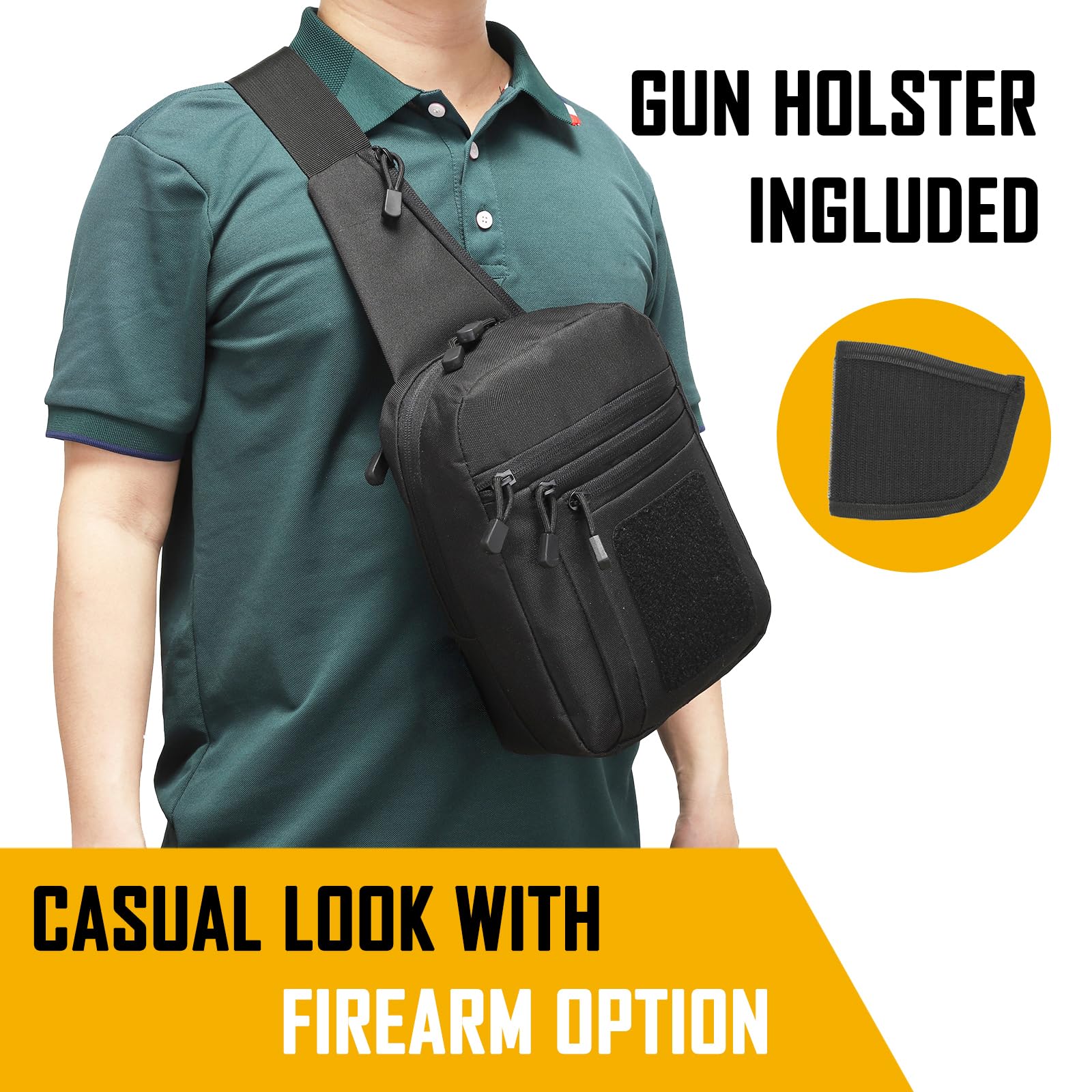 Concealed Carry Crossbody Bag  - Edc Carry Items บทวิจารณ์และราคา